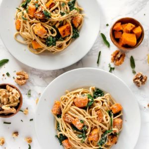 Simply Quinoa Creamy Walnut Pasta
