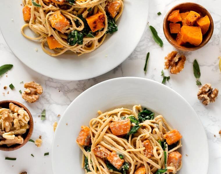 Simply Quinoa Creamy Walnut Pasta