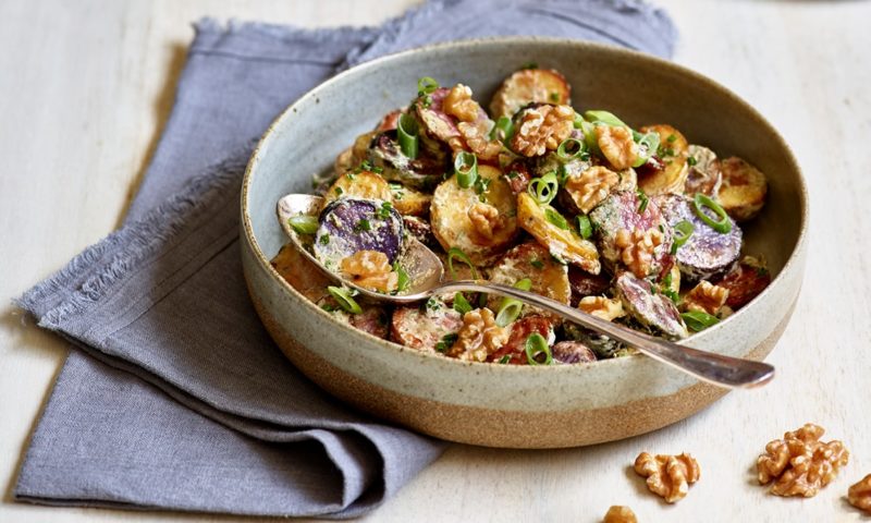 Warm Potato Walnut Salad