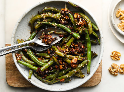 Sichuan Green Beans with Walnuts