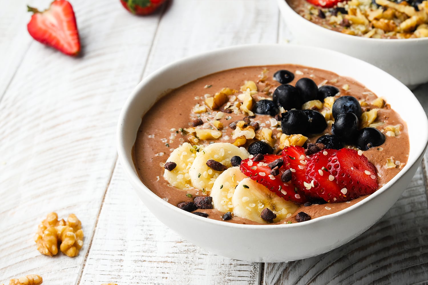 Banana, Cacao, and Walnut Butter Smoothie Bowl-image