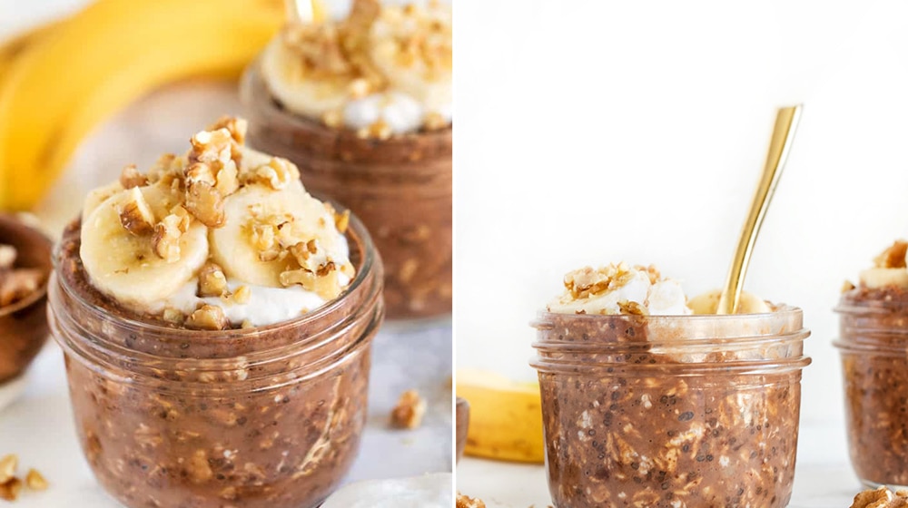 Overnight Chocolate Banana Oats