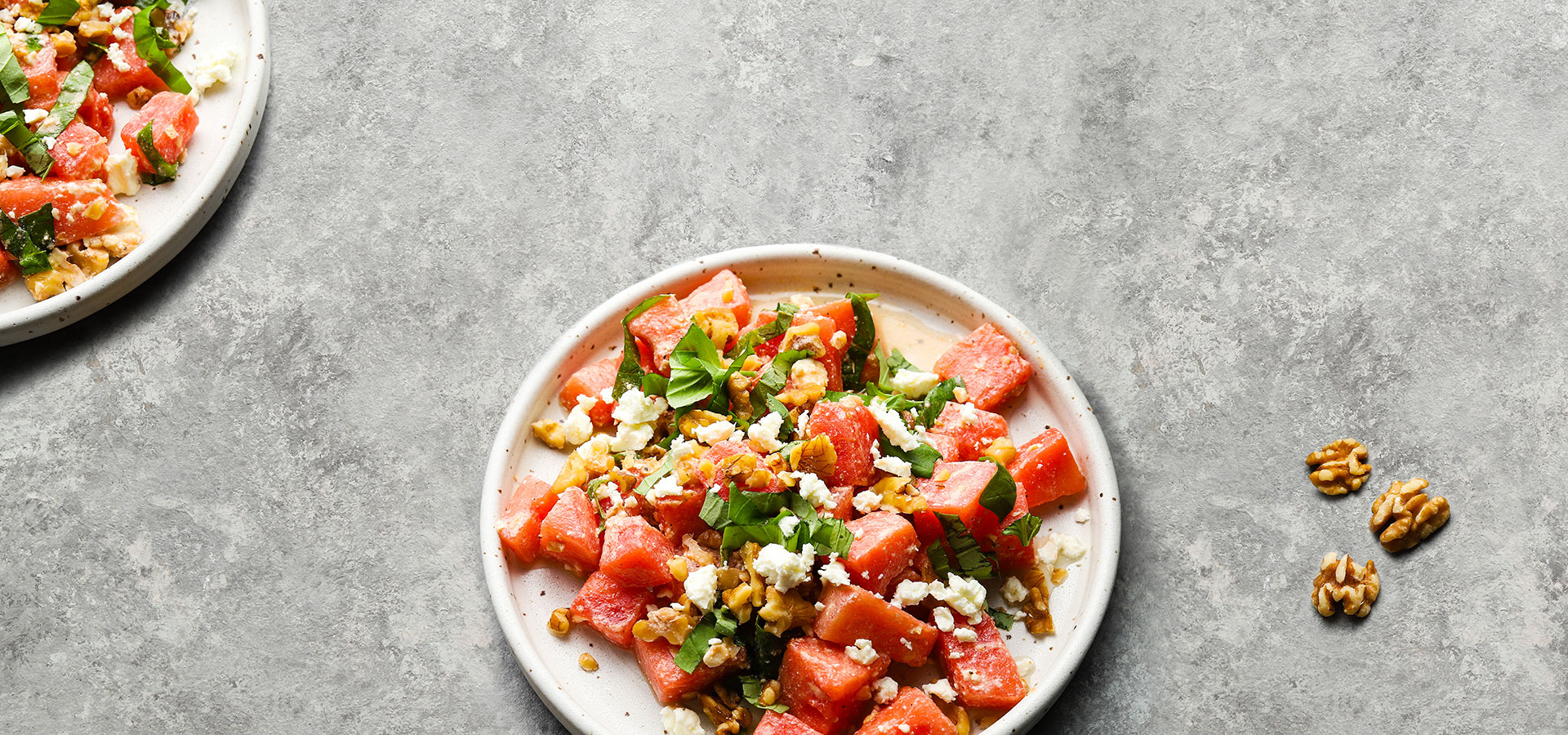 Watermelon Feta Walnut Salad