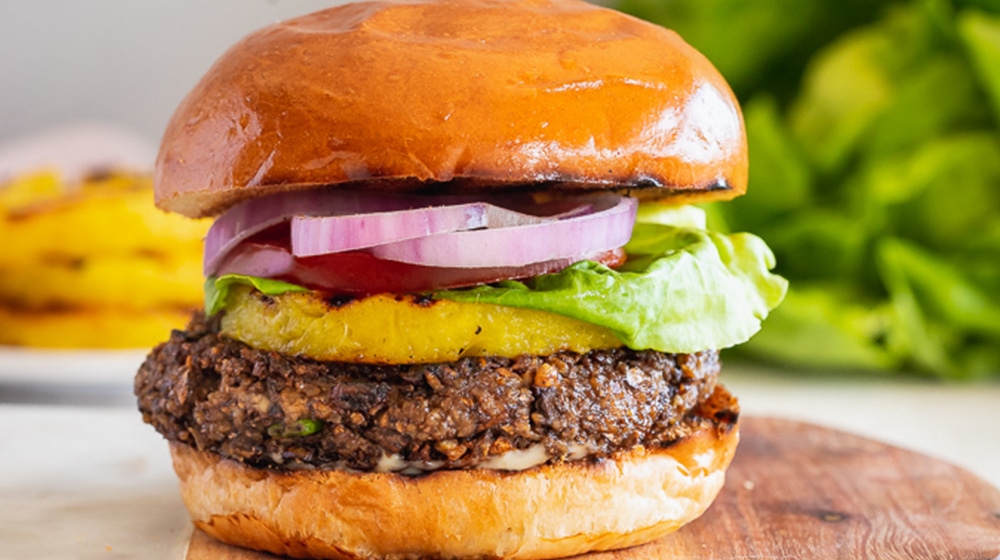 Walnut and Mushroom Teriyaki Burgers