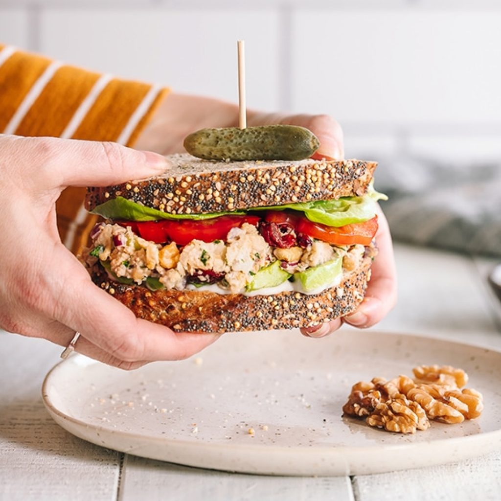 Chickpea Walnut Salad Sandwich