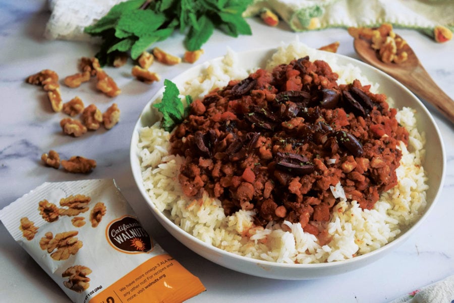 Mediterranean Walnut Picadillo