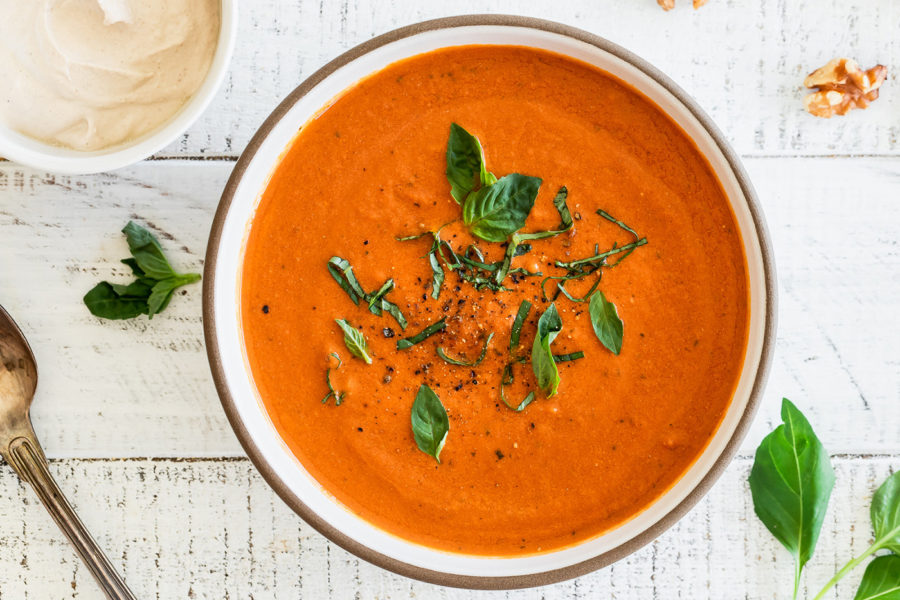 Creamy California Walnut & Tomato Soup