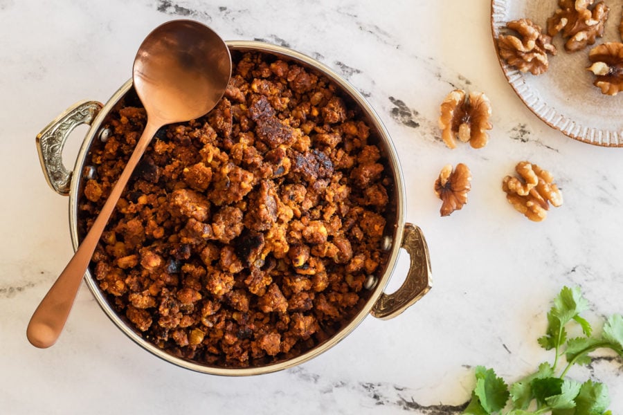 California Walnut Sausage Crumble