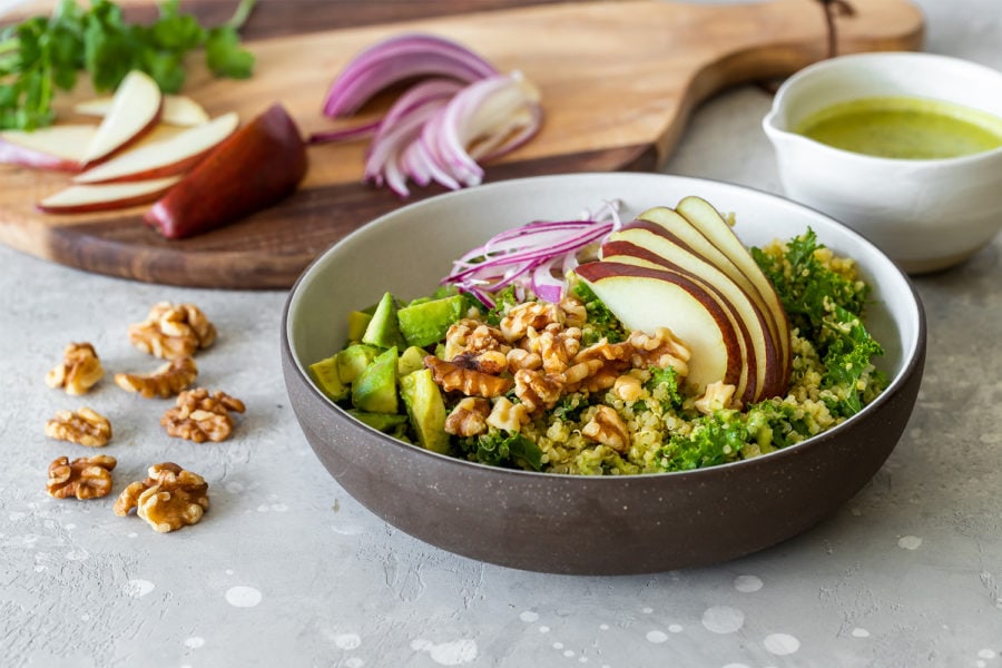 Walnut Pear Avocado Bowl