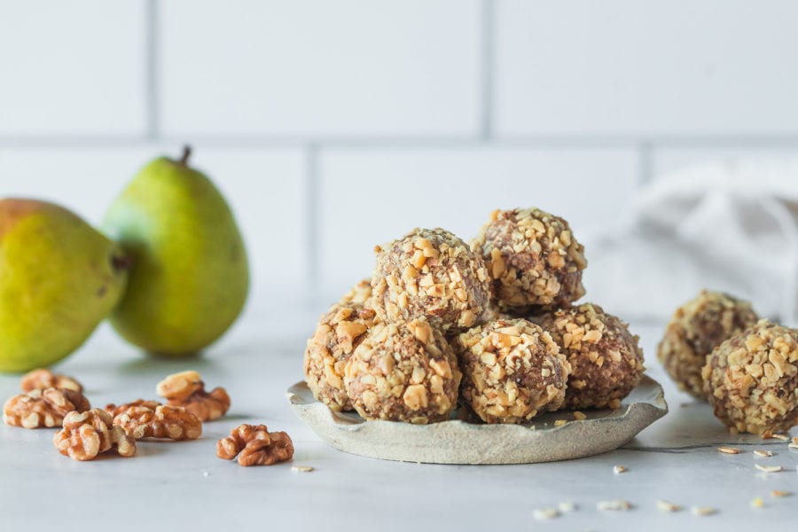 Walnut Pear Oat Nuggets