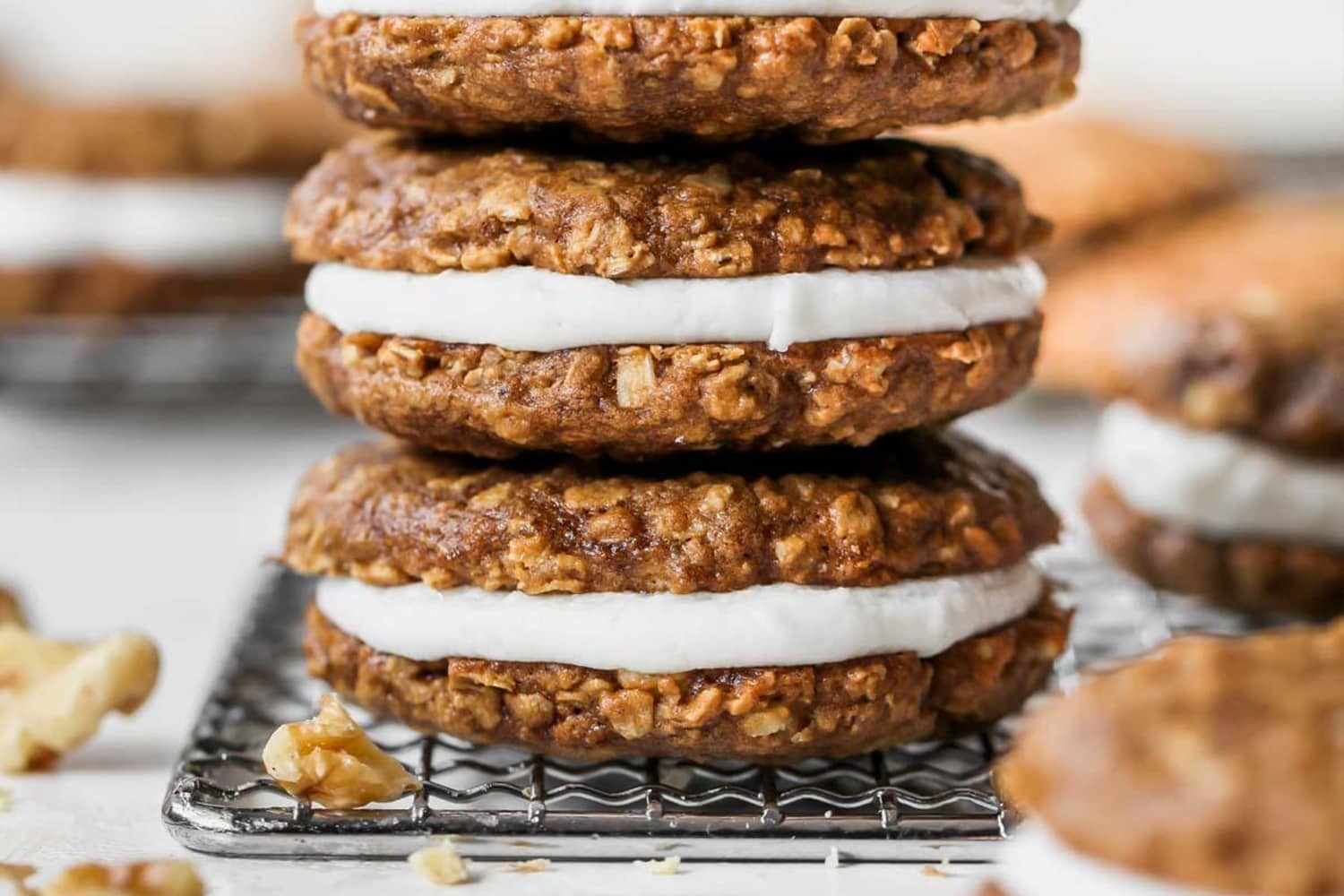 Walnut Oatmeal Cream Pies