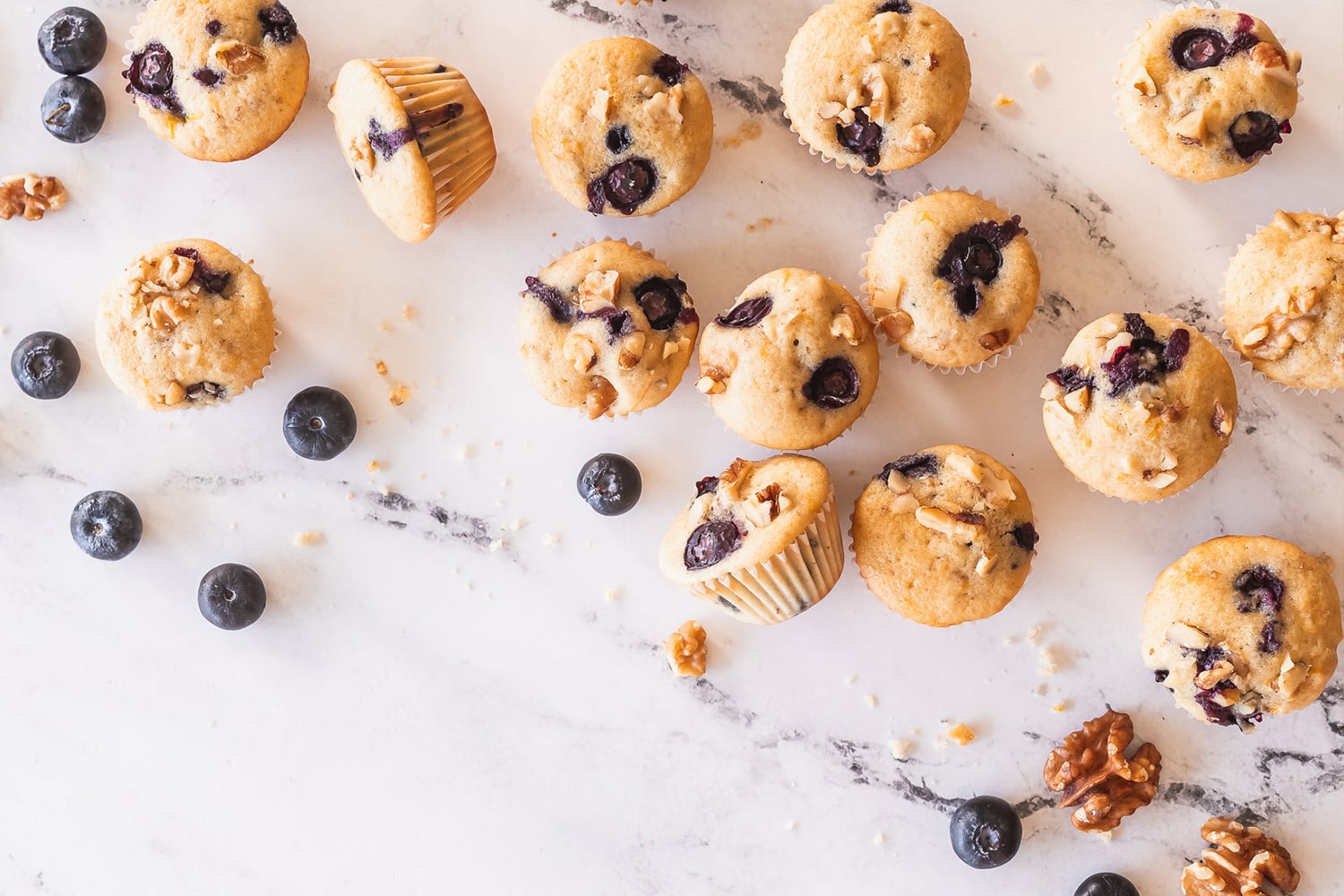 Mini Lemon Blueberry Walnut Muffins—&#8221;Brain Bites”-image