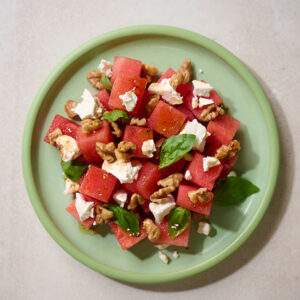 Watermelon Feta and Walnut Salad