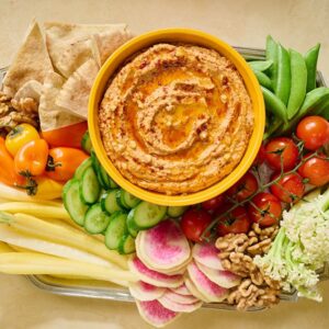 Roasted Red Pepper and Walnut Hummus