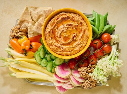 Roasted Red Pepper and Walnut Hummus