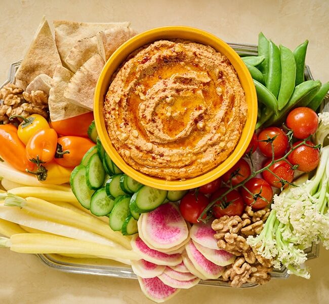 Roasted Red Pepper and Walnut Hummus