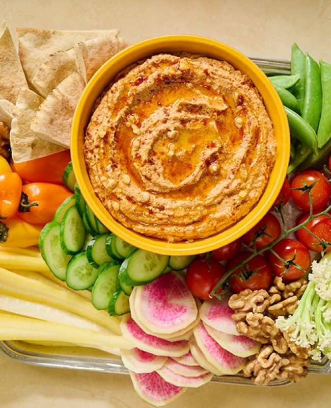 Roasted Red Pepper and Walnut Hummus