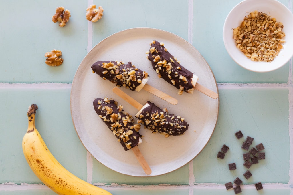 Chocolate and Walnut Covered Banana Pops - California Walnuts