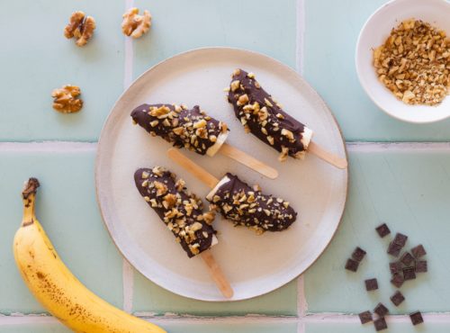 Chocolate Covered Banana Pops