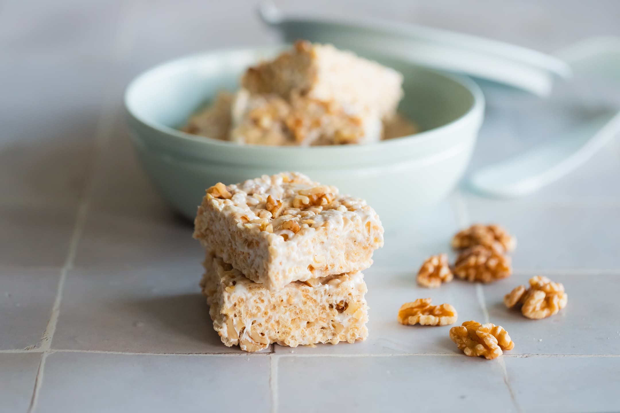 Walnut Browned Butter Rice Cereal Treats