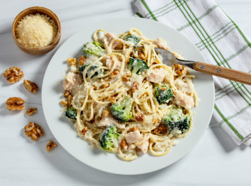 Creamy Parmesan Chicken & Broccoli Pasta