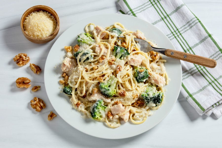 Creamy Parmesan Chicken & Broccoli Pasta