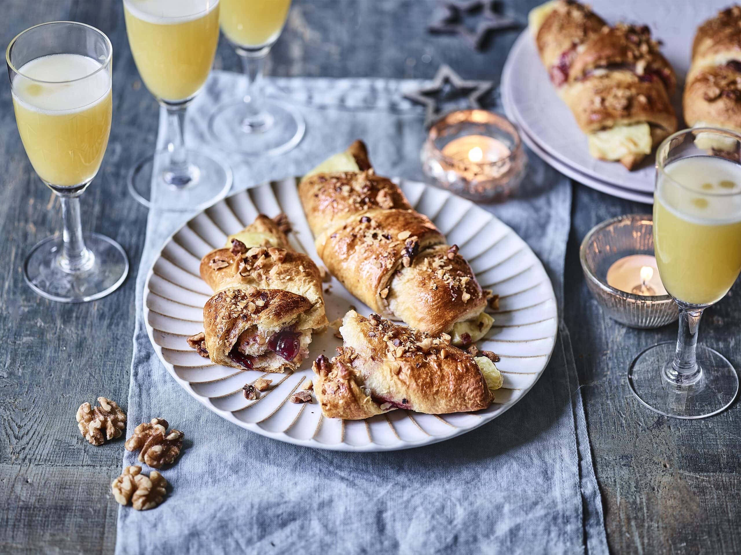Walnut, Brie Cranberry Croissants California Walnuts