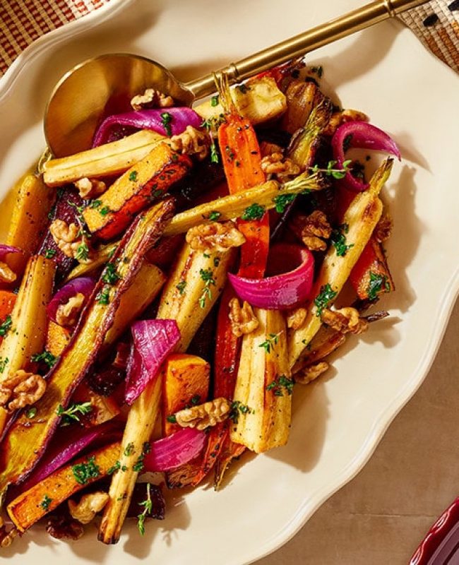 Roasted Vegetables with Walnuts and Herbs