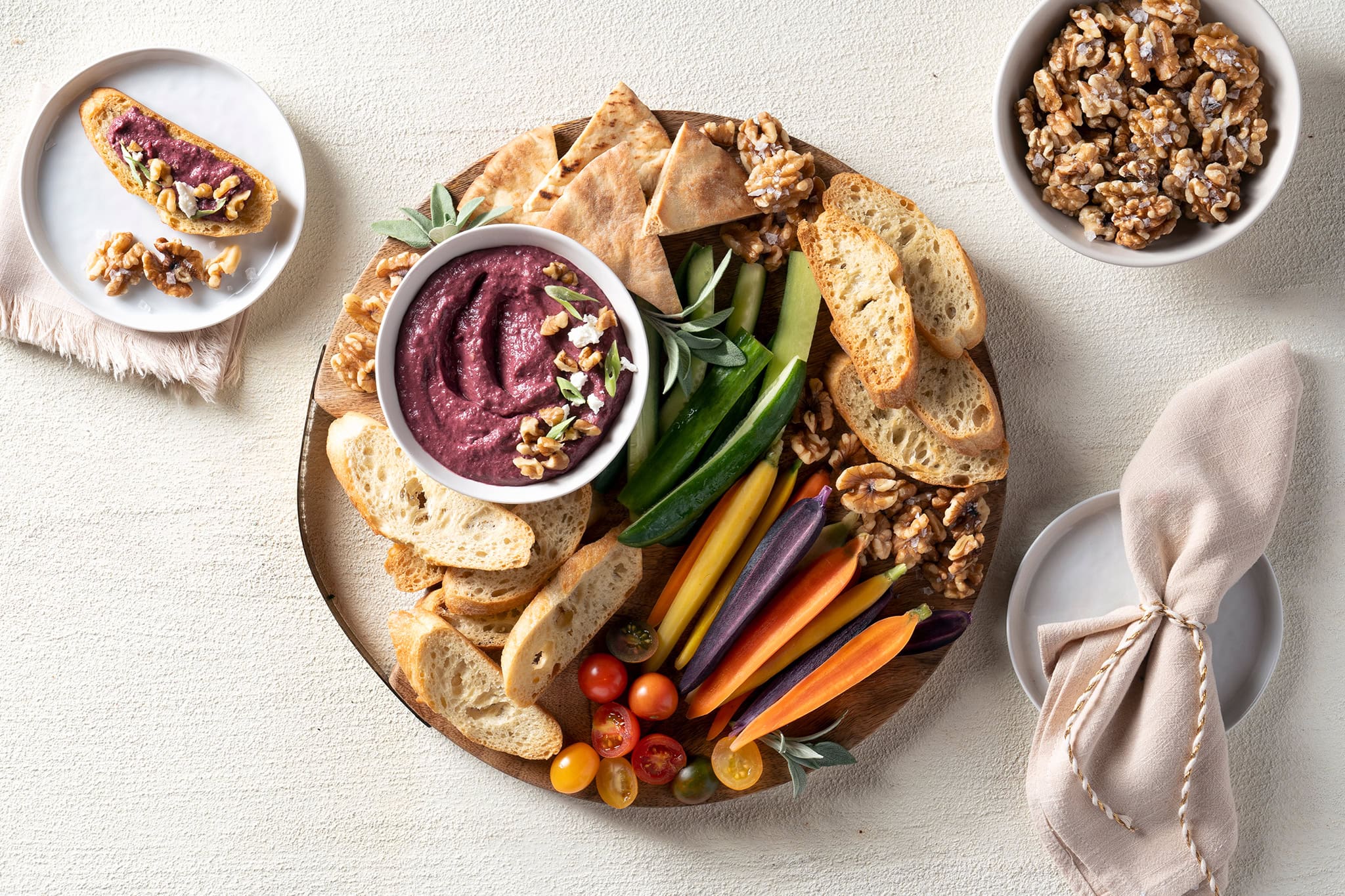 Za'atar-Spiced Roasted Beet Dip California Walnuts
