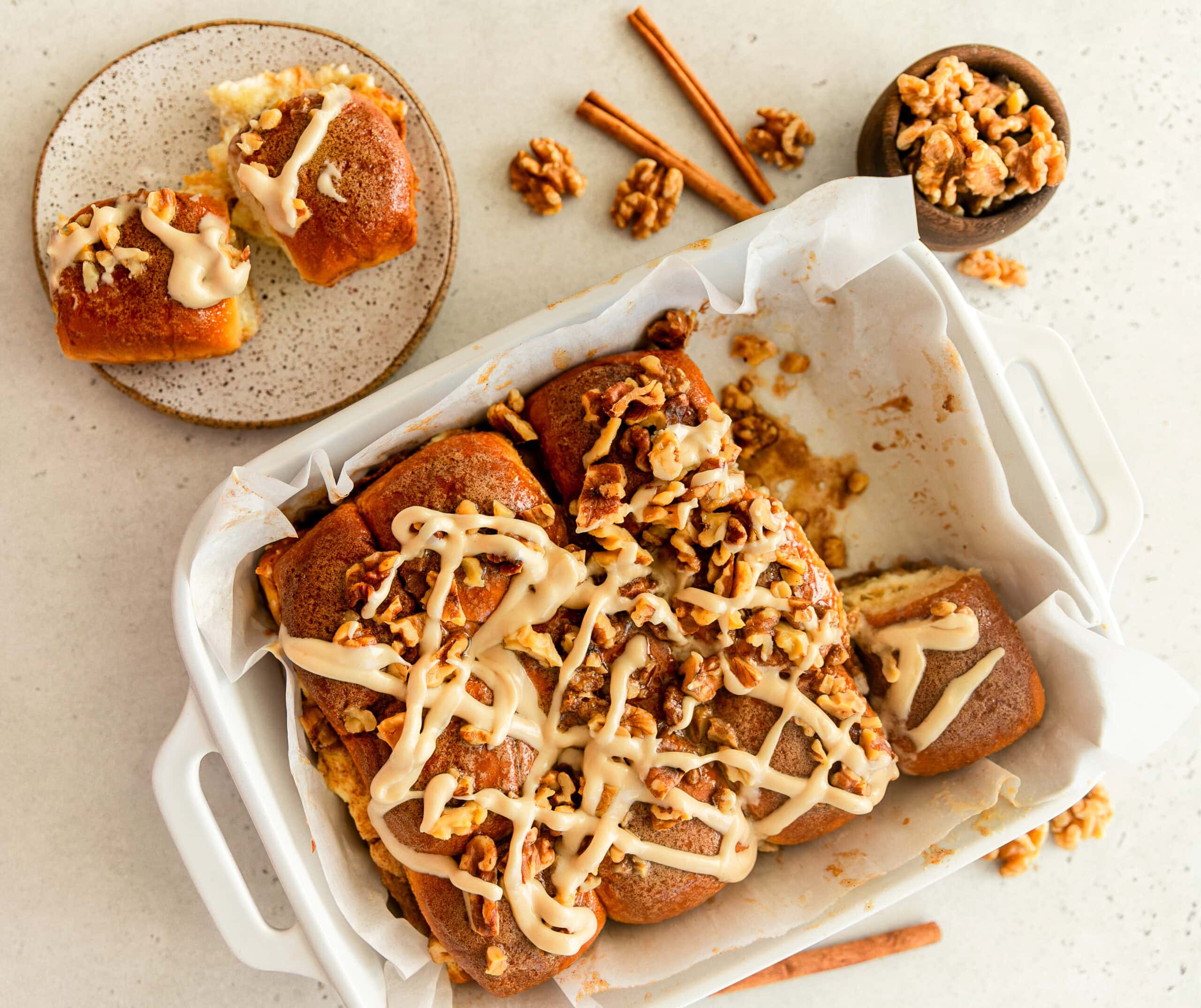 Shortcut Walnut and Cream Cheese Sticky Buns California Walnuts