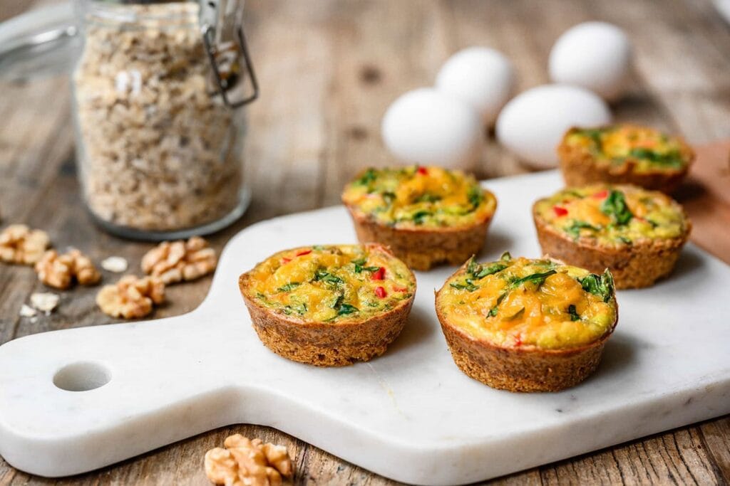 Walnut & Oat Crusted Veggie Egg Cups