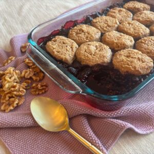 spiced-berry-walnut-cobbler