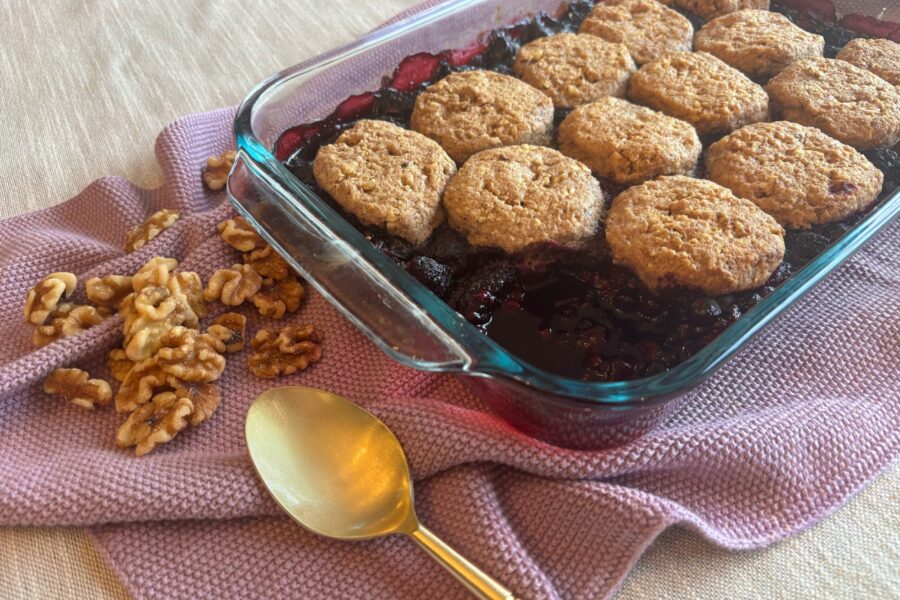 spiced-berry-walnut-cobbler