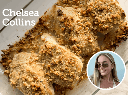 Chelsea Collins' Honey Mustard Walnut Crusted Chicken