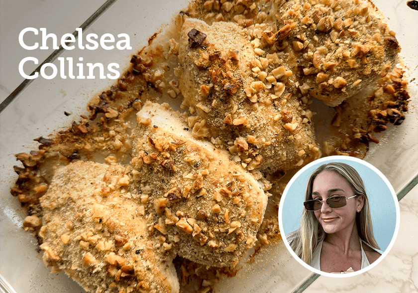 Chelsea Collins' Honey Mustard Walnut Crusted Chicken