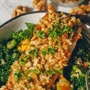 Walnut Crusted Salmon Grain Bowl