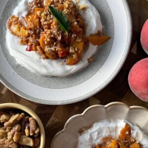 Peach Crisp Yogurt Bowl