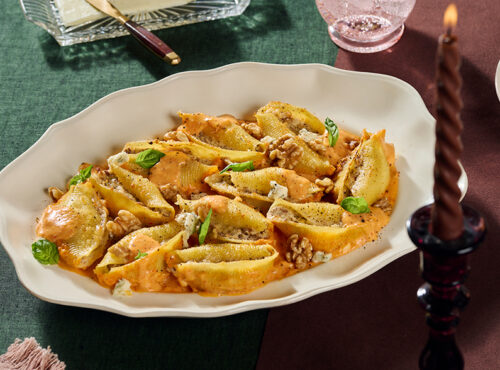 Gorgonzola and Walnut Stuffed Shells