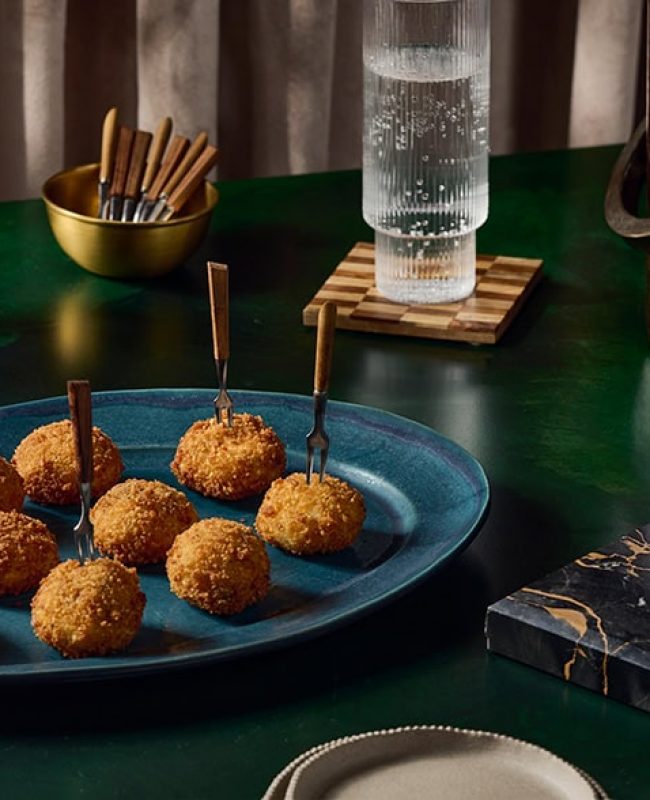 Walnut-Crusted Mozzarella Bites with Sun-Dried Tomato and Walnut Aioli