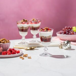 Cranberry Raspberry Parfaits With Maple Candied Walnuts