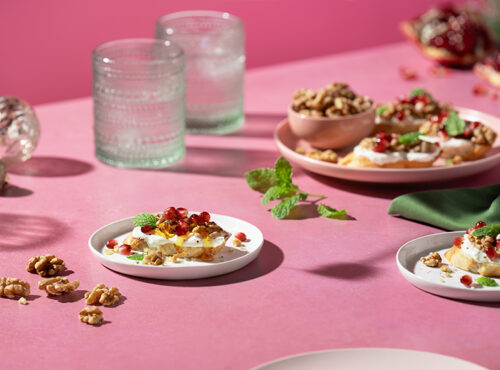 Whipped Feta & Walnut Crostini