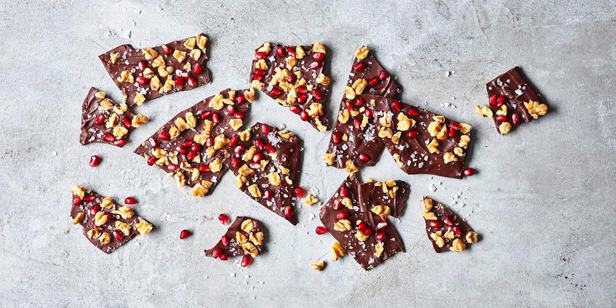 Sweet and Salty Chocolate Walnut Bark