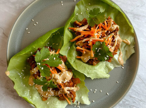 Walnut Lentil Lettuce Wraps