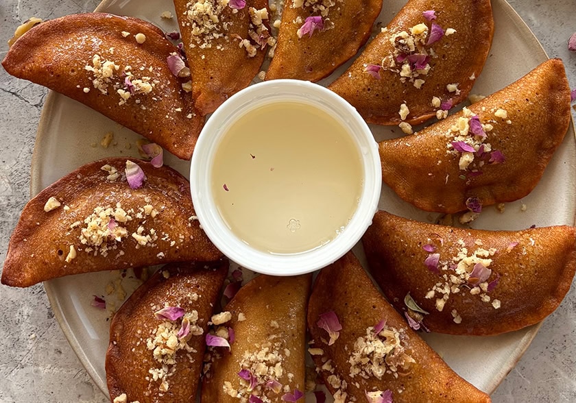 Walnut Stuffed Atayef