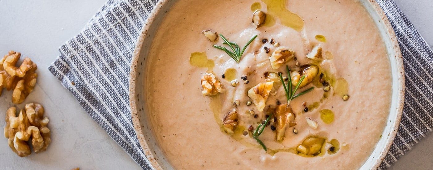 White Bean, Cauliflower & Walnut Soup