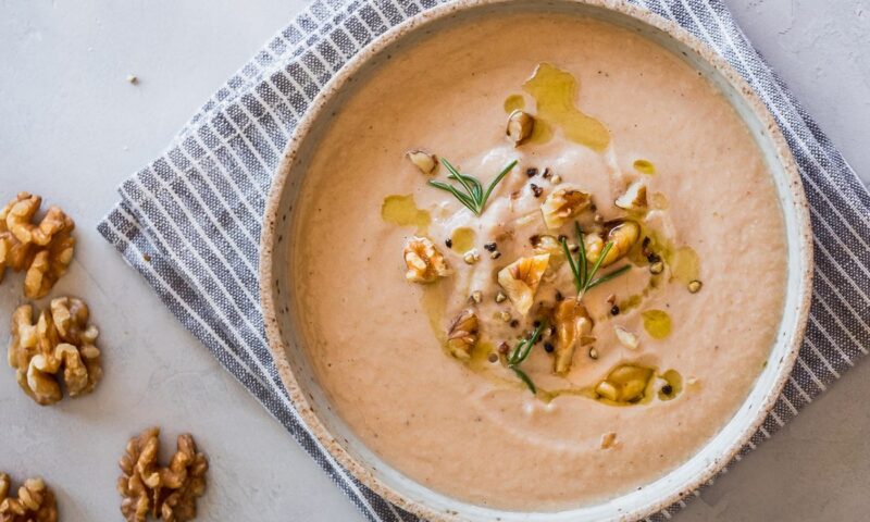 White Bean, Cauliflower & Walnut Soup