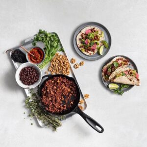 Stovetop Walnut Meat with Black Beans