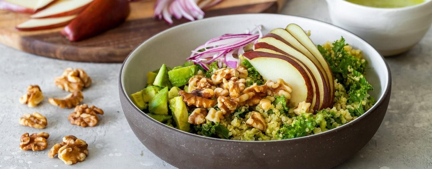 Walnut Pear and Avocado Bowl