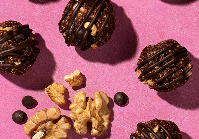 Dark Chocolate Energy Bites with California Walnuts