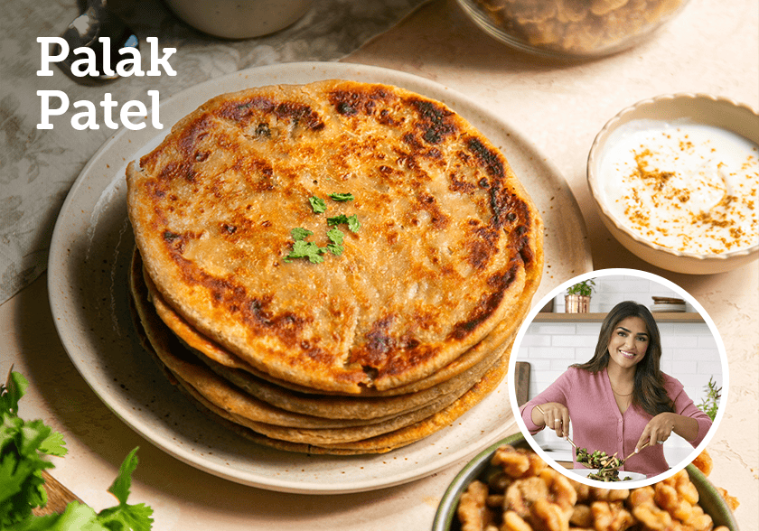 Walnut Stuffed Parathas